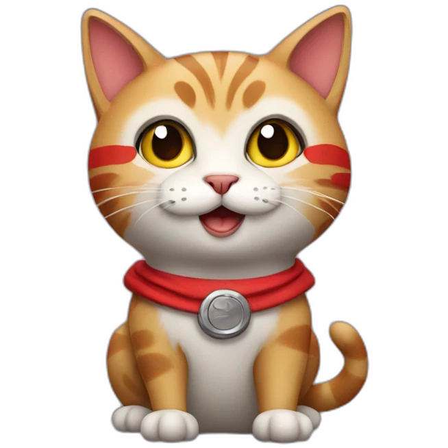 cat wearing woodpecker costume emoji