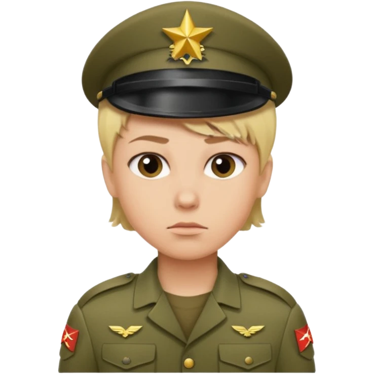 a soldier with blonde hair short hair emoji