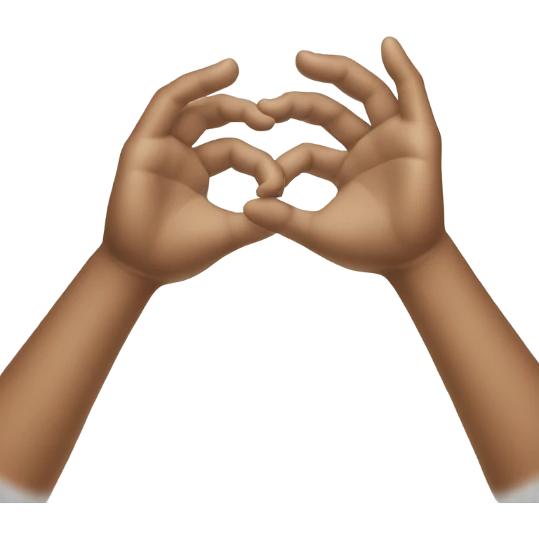 Two hand combine to make a W emoji