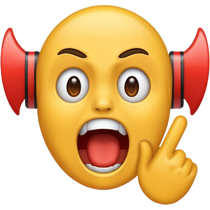 Someone screaming as loud as they can emoji