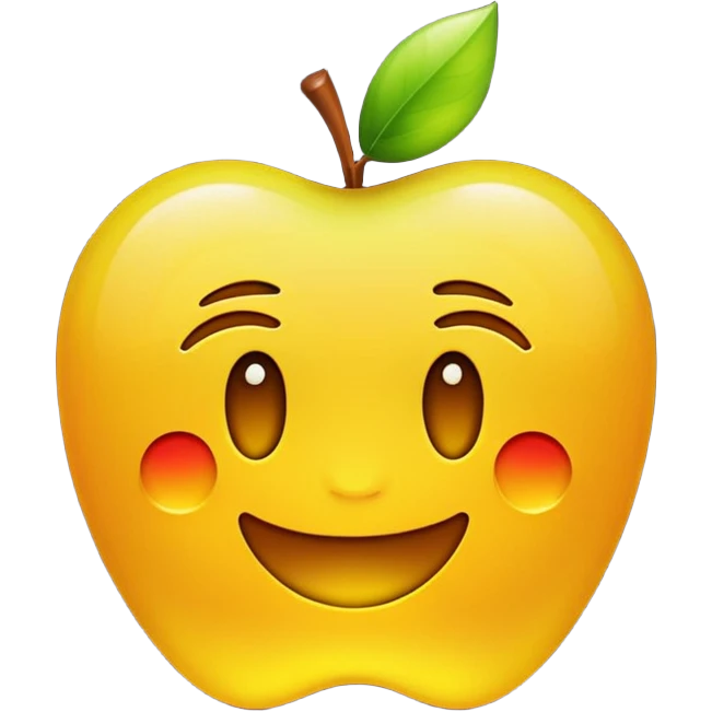 100% icon in apple emoji style in glowing yellow emoji