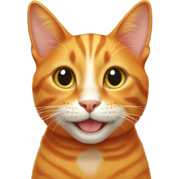 Orange cat smiling emoji