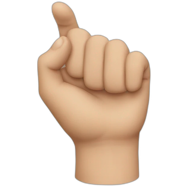 A bent thumb emoji