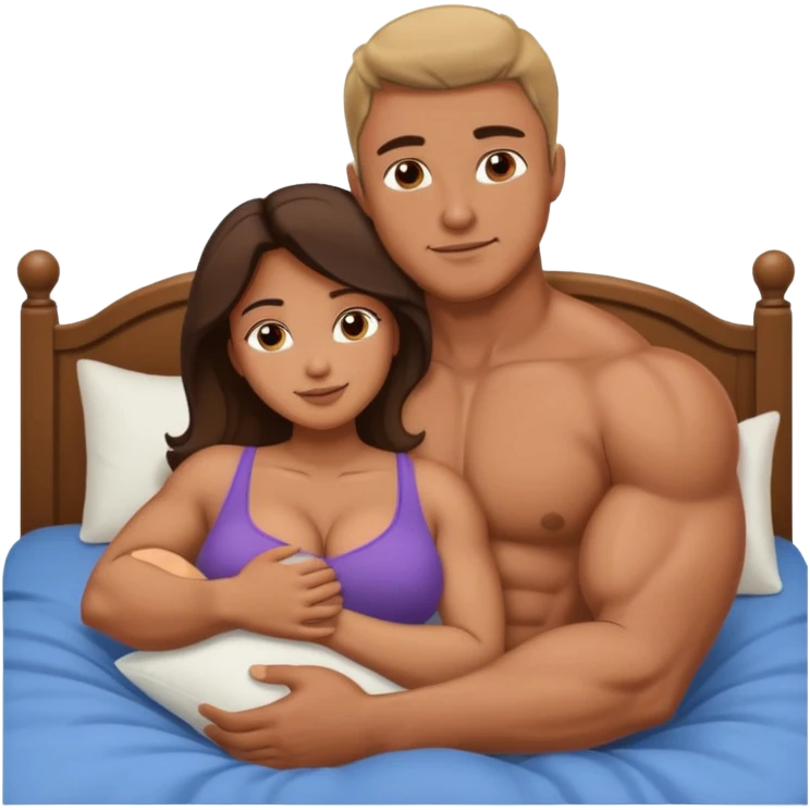 naked man with big dick fucking a big booty women in the bed emoji