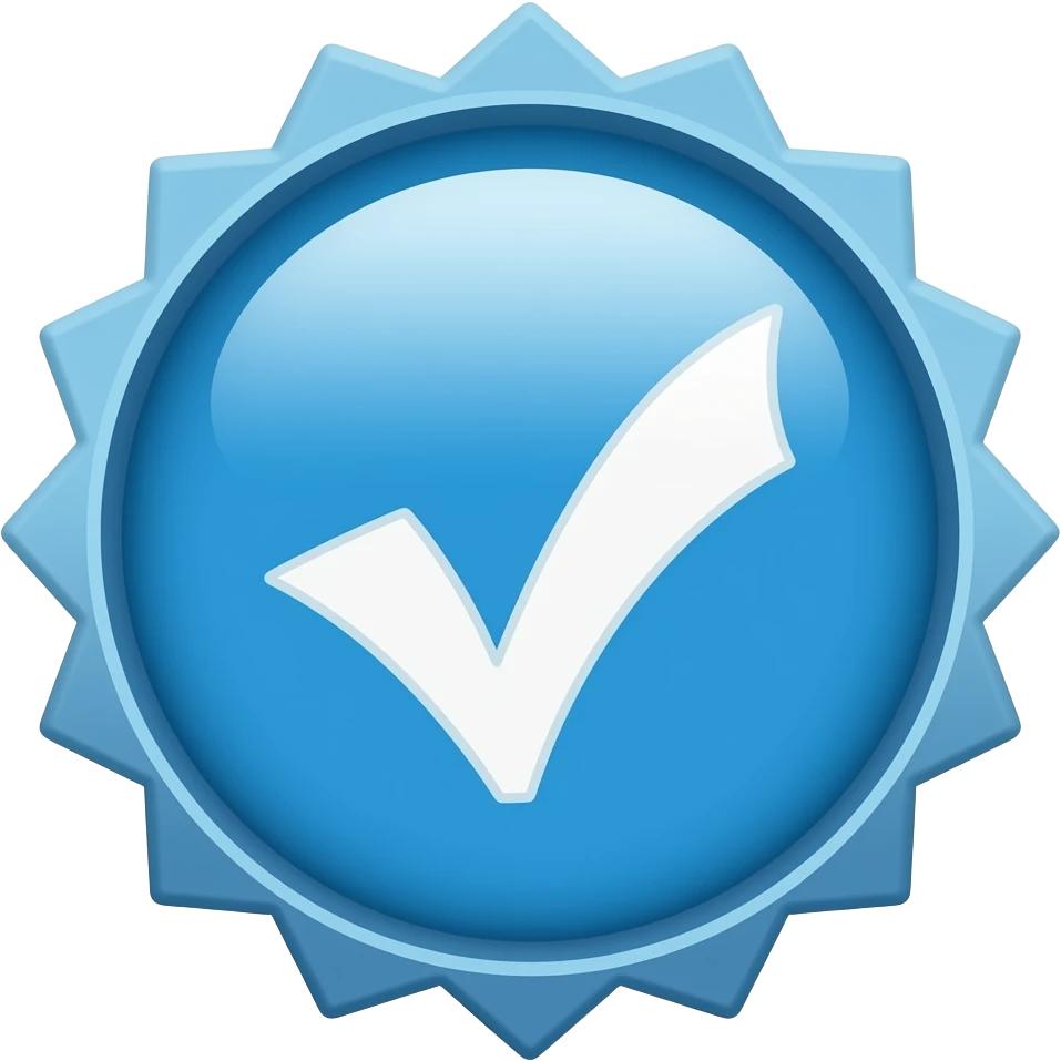 Verificado azul emoji