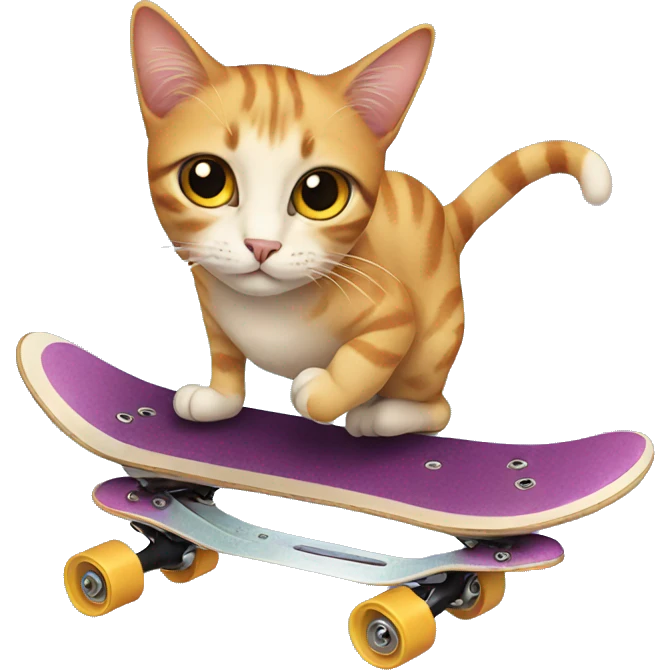 Cat on a skate emoji