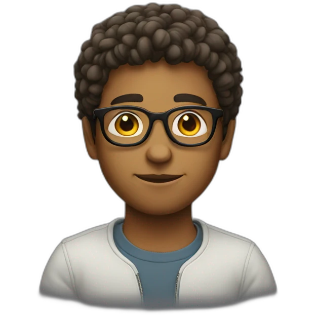 cool boy with round glasses emoji