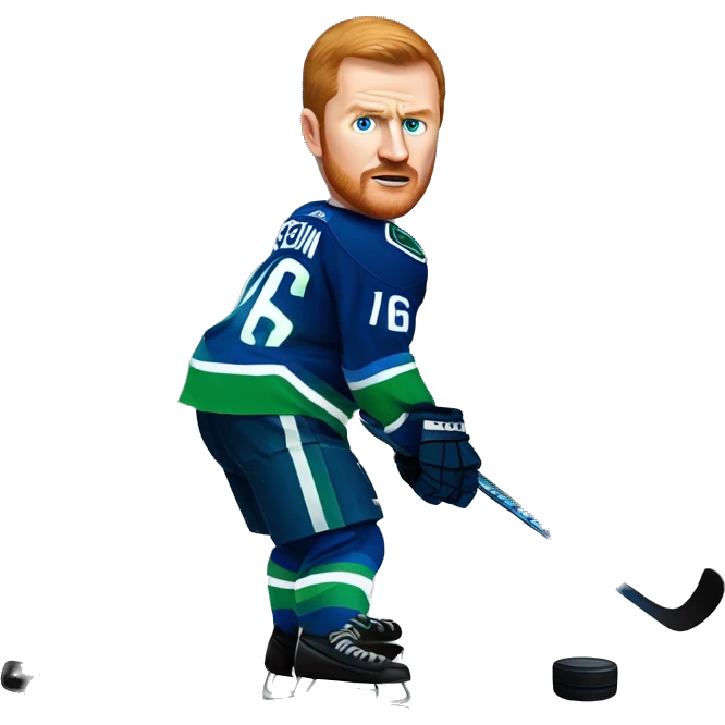 Daniel Sedin shooting a puck emoji