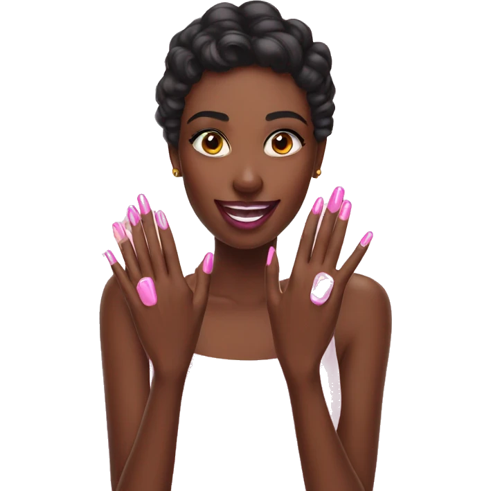 pink manicure emoji