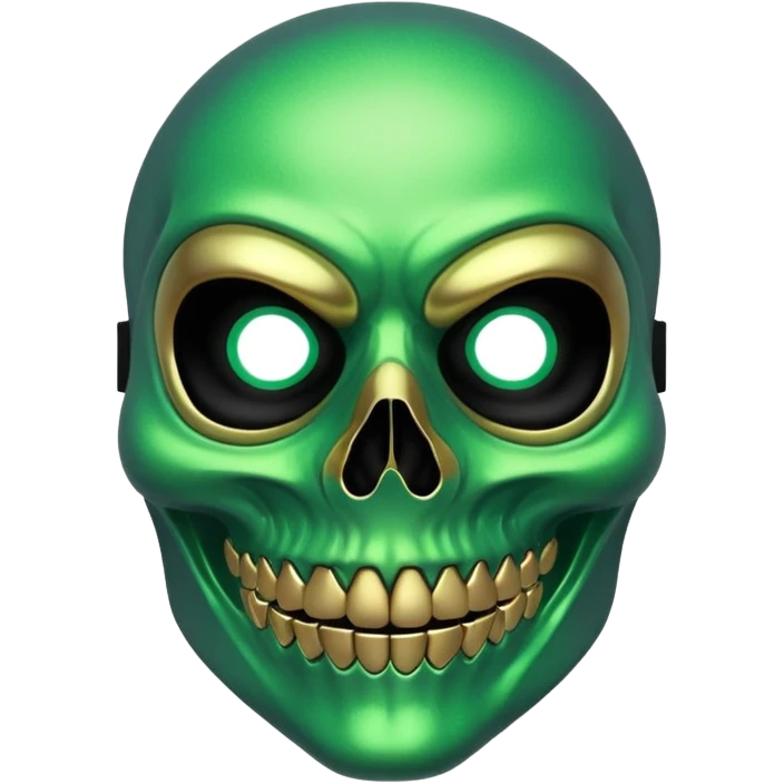 glitter green toxic mask emoji