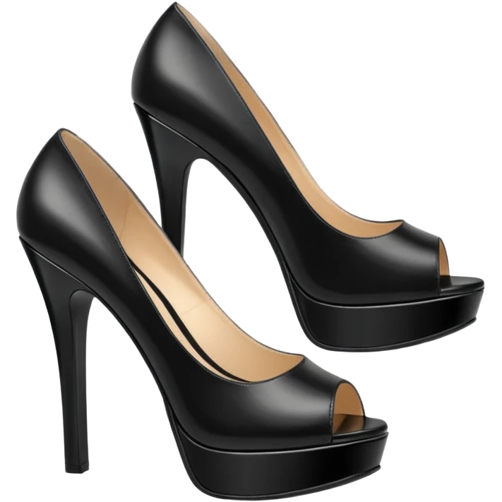 open toe platform Heel pumps emoji