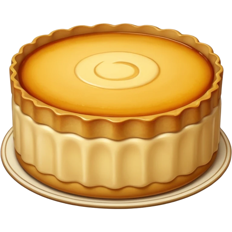 round scalloped flan emoji