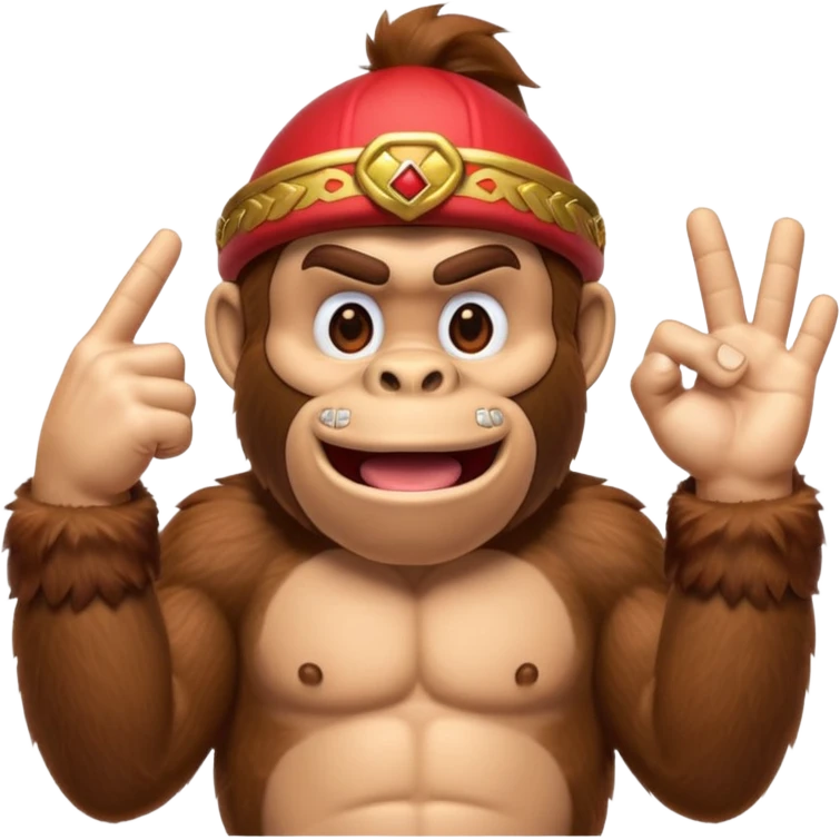 donkey kong making 👌 emoji