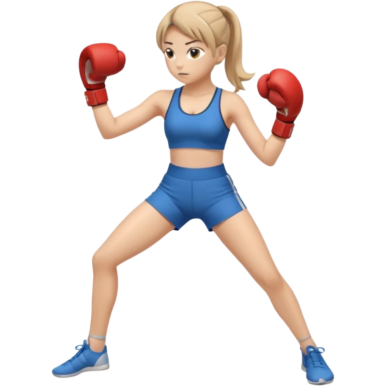 girl boxing with shirt on full body yoga outfit emoji