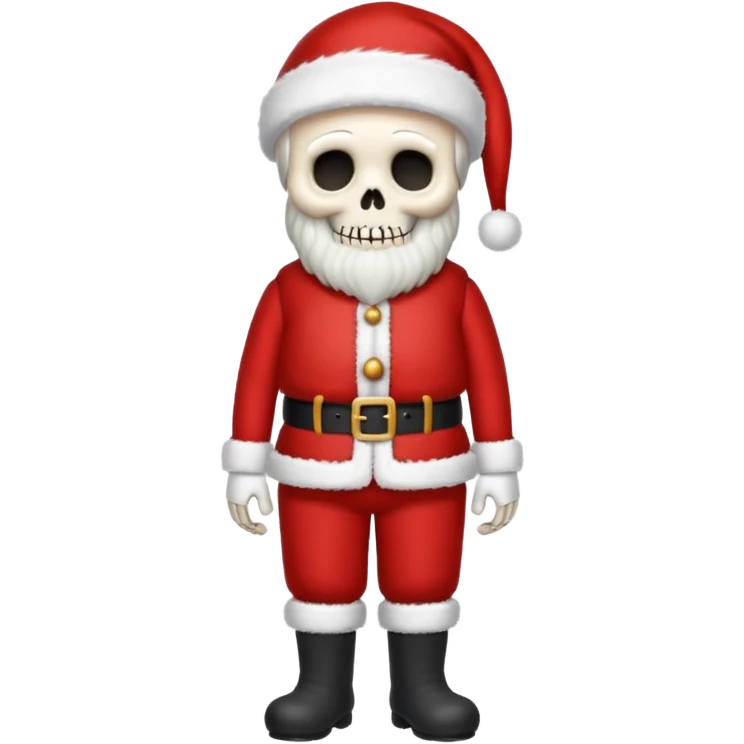 Skeleton death dressed as santa emoji