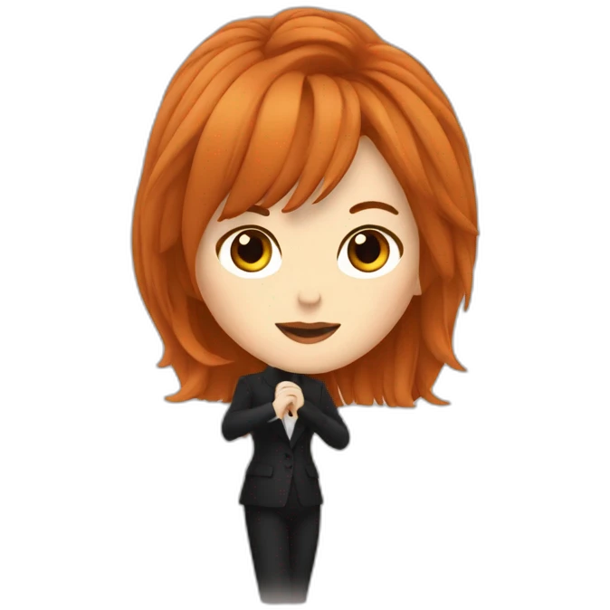 Mylène Farmer singing emoji