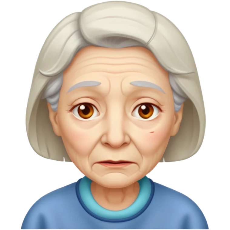 sick old woman with fever emoji