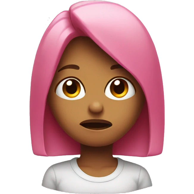 Sad pink  emoji
