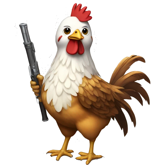 Chicken with a RPG emoji