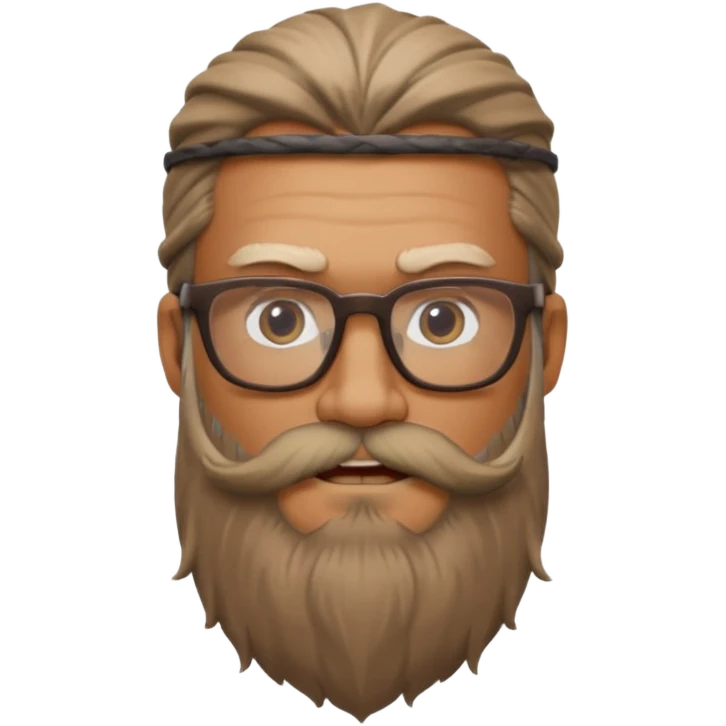 Glasses-Wearing wild viking emoji
