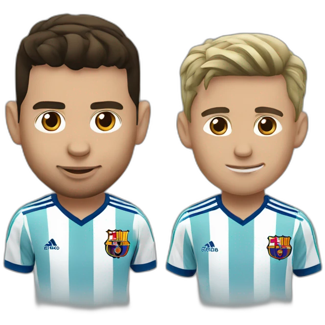 ronaldo câlin messi emoji