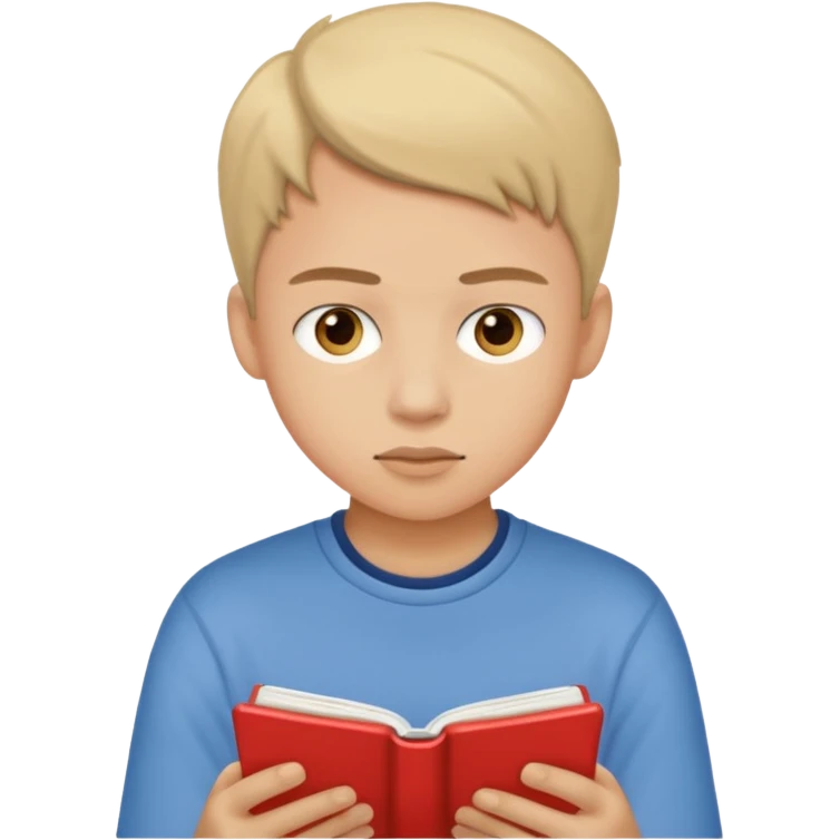teenager reading a blog emoji