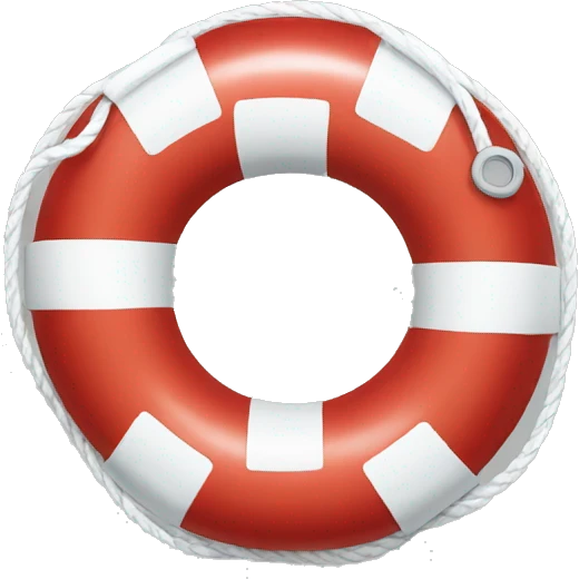 red and white lifesaver emoji