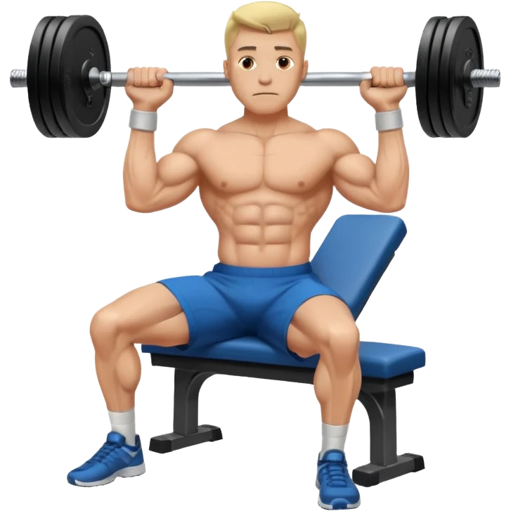 Dumbbell pressure level movement on bench emoji