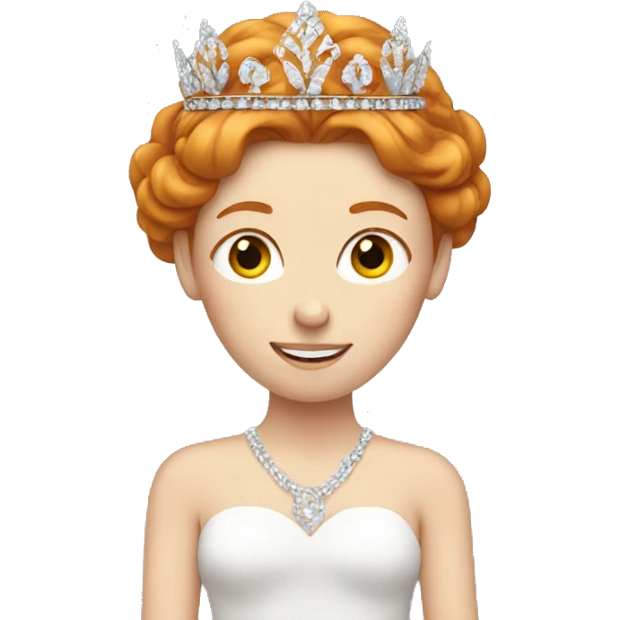 ginger woman with tiara  emoji
