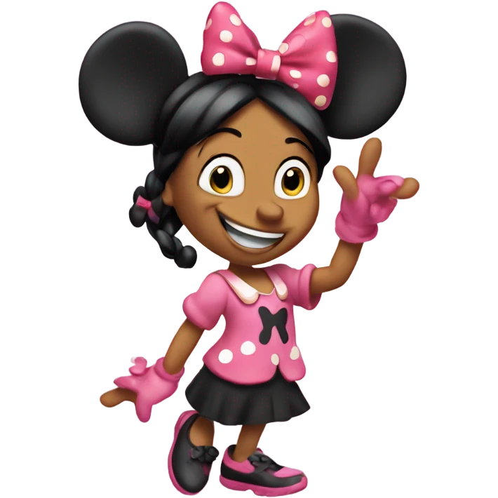 Goofy with Minnie Mouse emoji