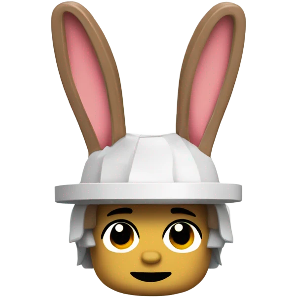 Lego wearing rabbit hat emoji