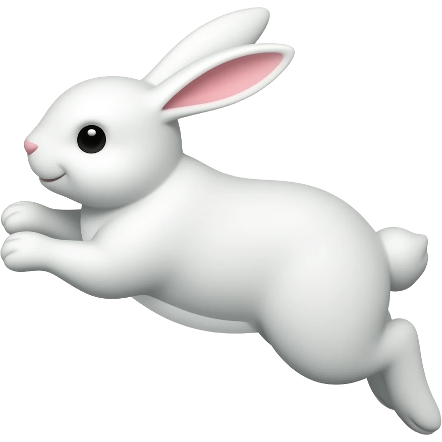 White Rabbit jumping down the rabbit hole emoji