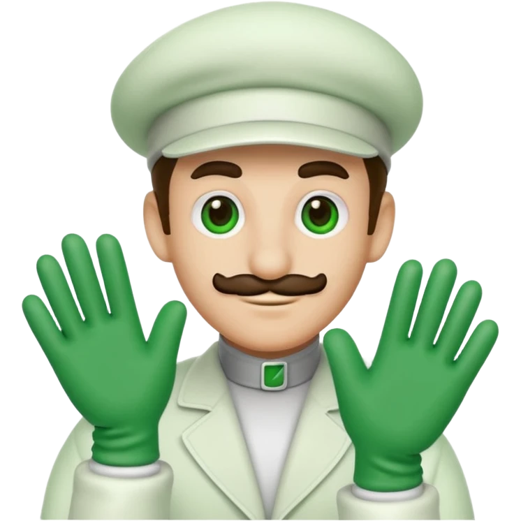 Luigi white gloves emoji