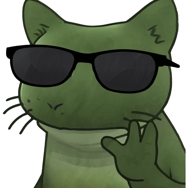 Cat with sunglasses emoji