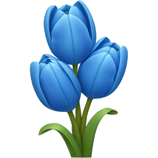 Blue tulipans emoji