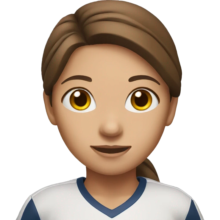 Girl with brown hair playing volleyball  emoji