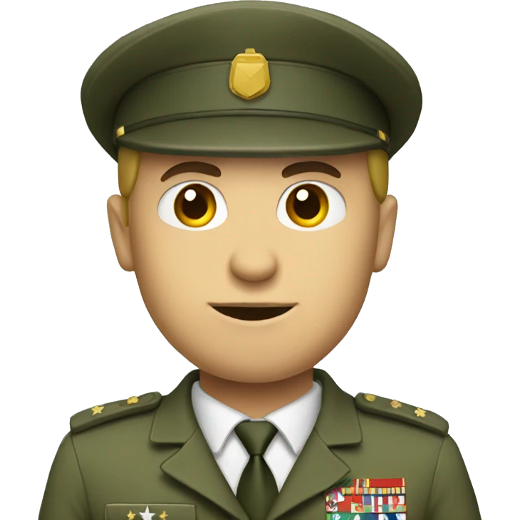 A military man with a machine gun emoji