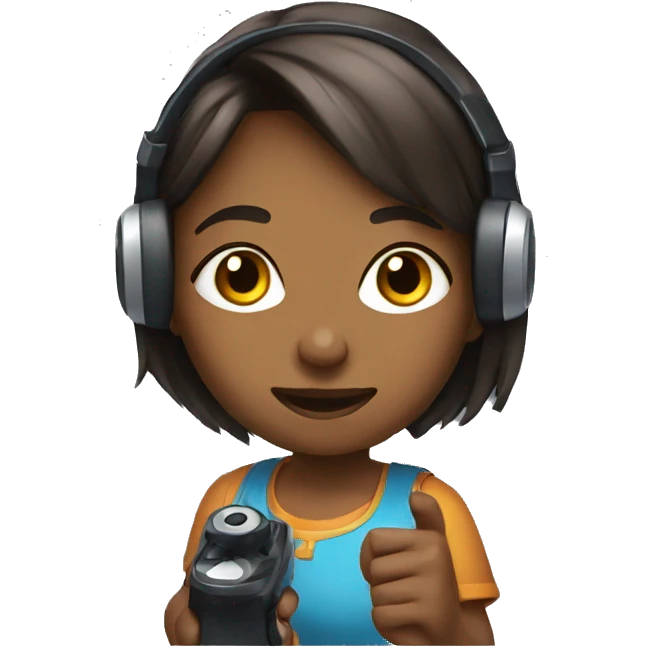 Girl playing video games emoji