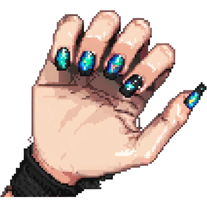 black painted nails emoji