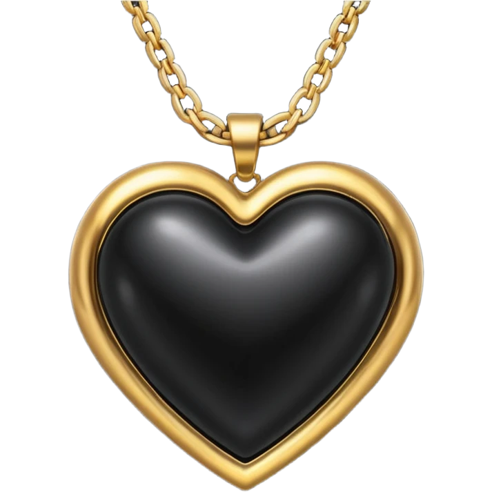 Black heart with golden warp chain  emoji