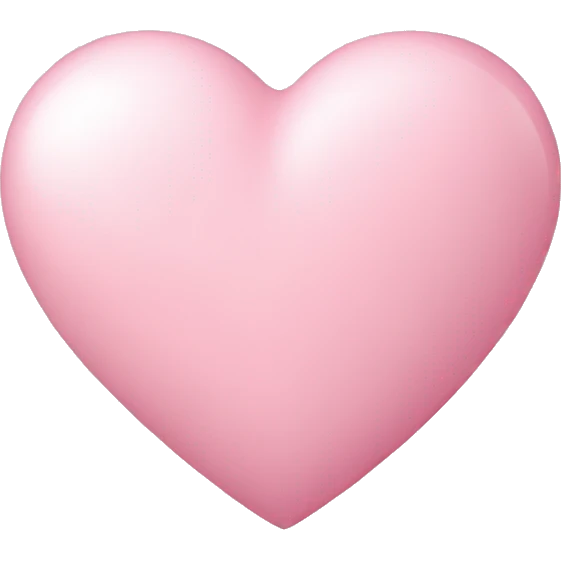 light pink love heart emoji