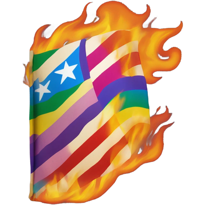 LGBTQ flag on Fire  emoji
