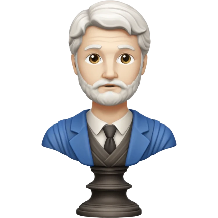 a white greek statue of a teacher emoji