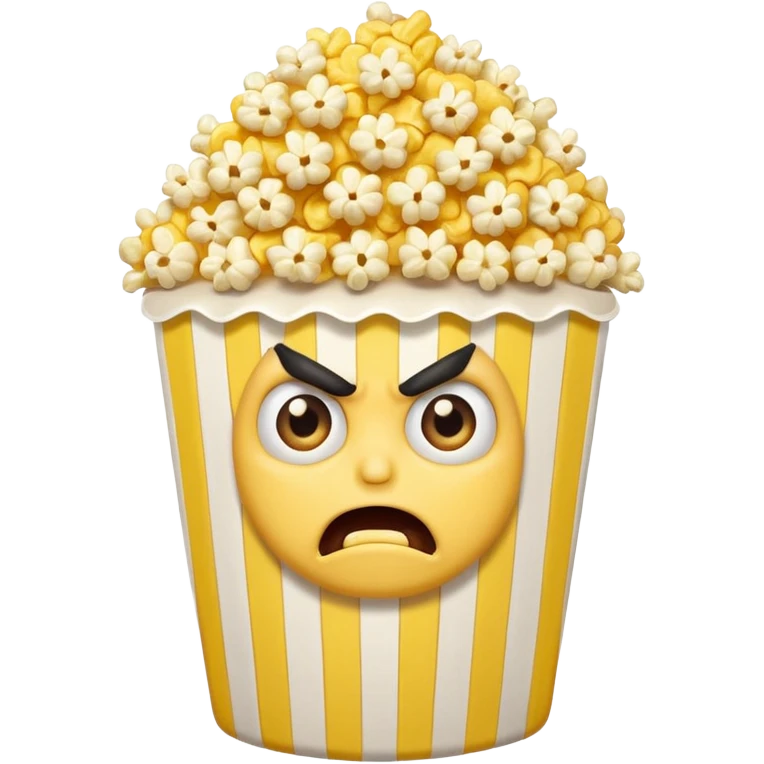 popcorn , with angry face demon emoji