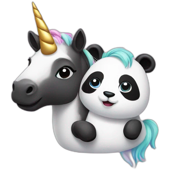 Unicorn and panda emoji