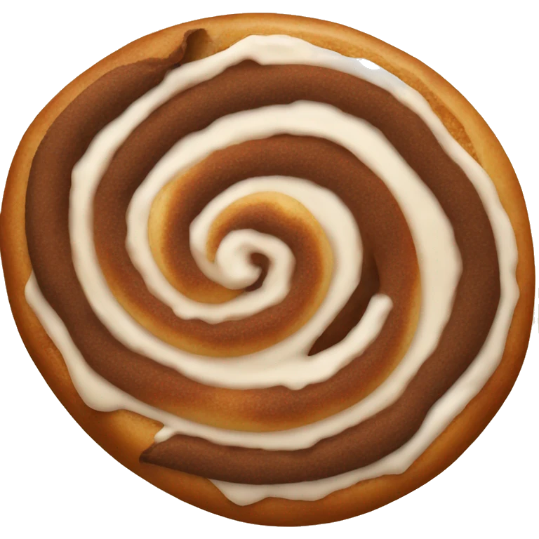 A single dark brown cinnamon roll emoji