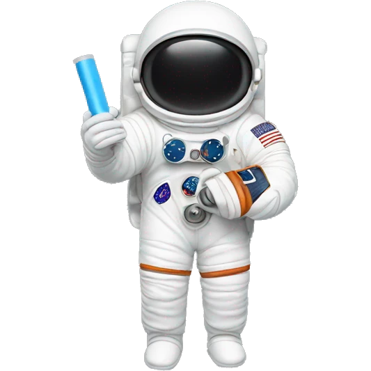 astronaut hold a glue stick emoji