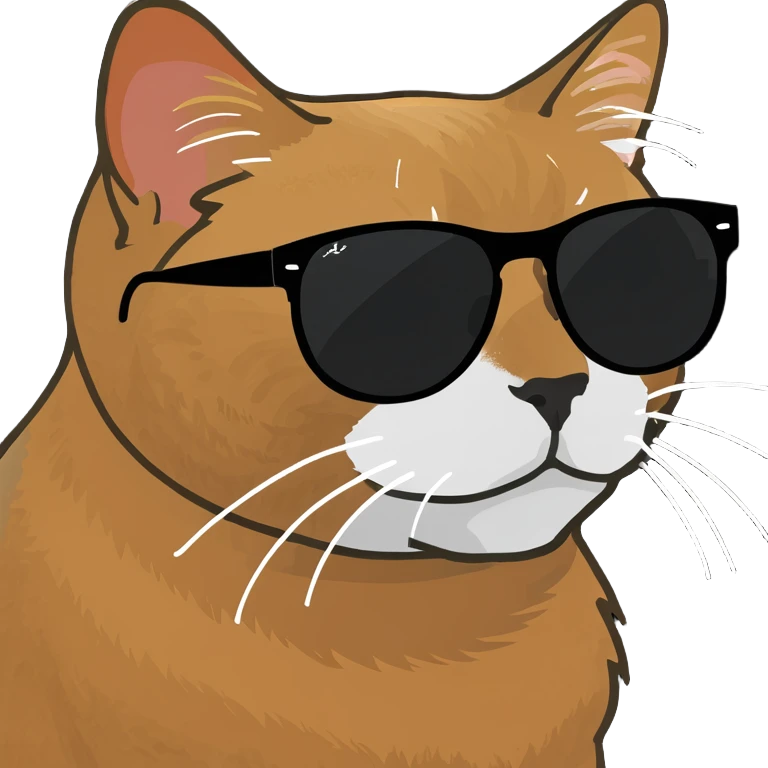 Cat with sunglasses emoji