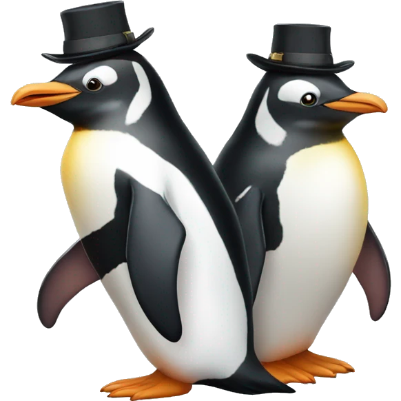 Penguin with hat emoji
