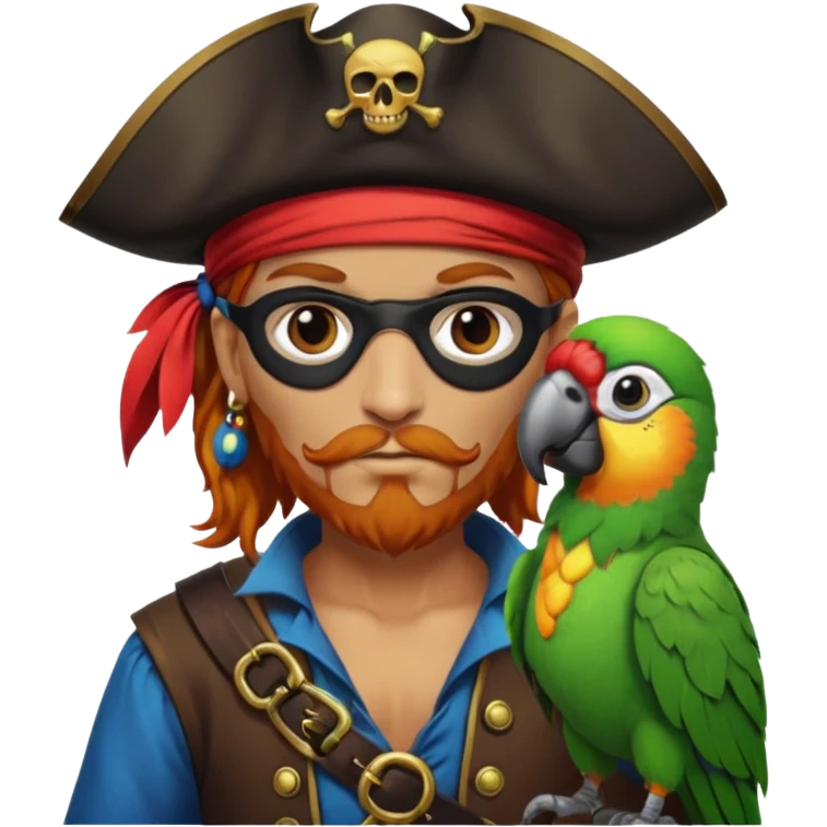 pirate and parrot emoji